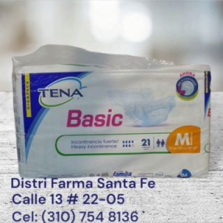 PAÑAL TENA BASIC MEDIANO X 21 UNIDS (IVA)