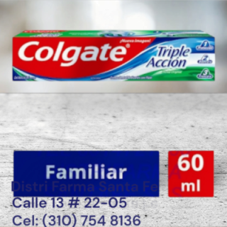 CREMA DENTAL COLGATE TRIPLE ACCION X 60ML (IVA)