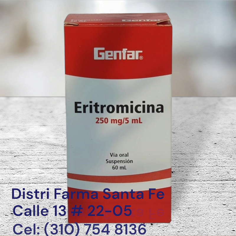 ERITROMICINA SUSPENSION GENFAR 250MG X 60ML