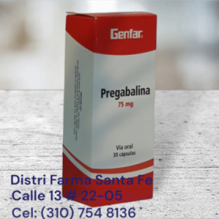 PREGABALINA GENFAR 75MG X 30 CAPSULAS