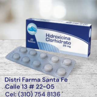 HIDROXICINA COASPHARMA 25MG X 20TABLETAS
