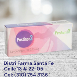 POSTINOR2 0.75MG X 2 TABLETAS