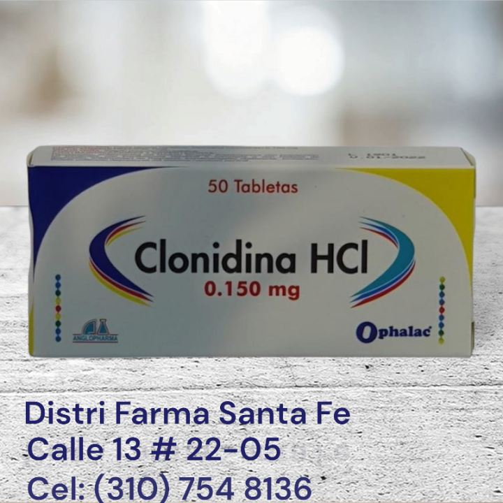 CLONIDINA 0.150MG X 50 TABLETAS