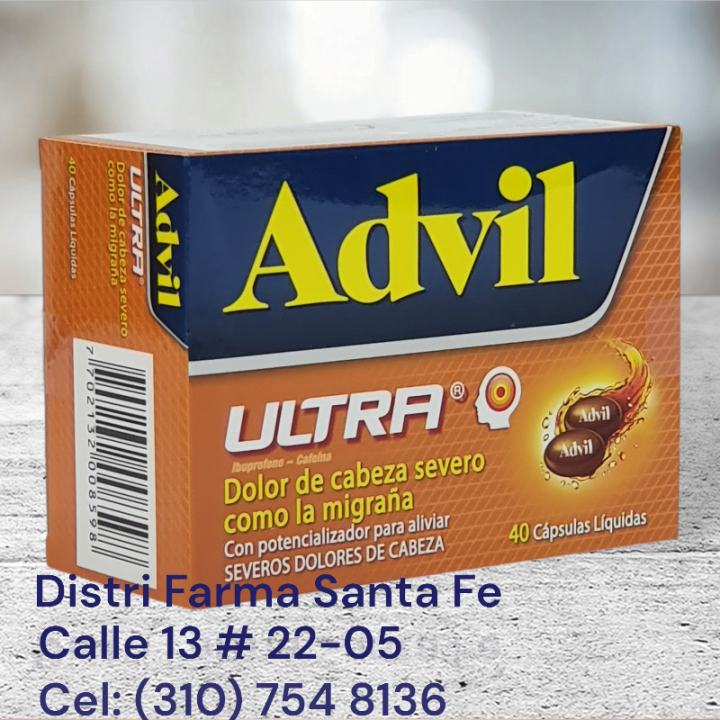ADVIL ULTRA X 40 CAPSULAS (CAFE)