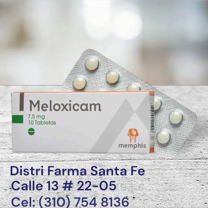 MELOXICAM MEMPHIS 7.5MG CAJA  X 10 TABLETAS