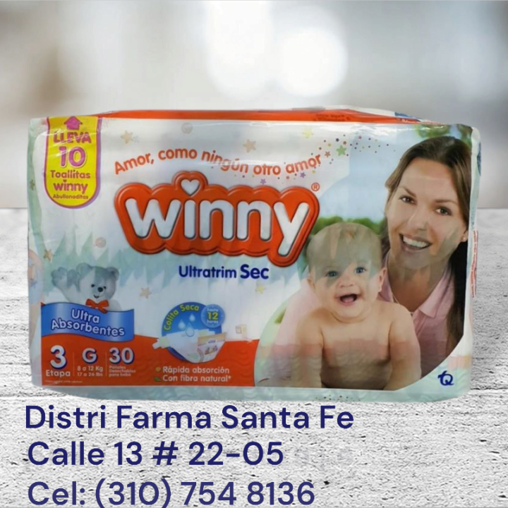 PAÑAL WINNY ETAPA 3X30 UNIDADES (IVA) (TQ)