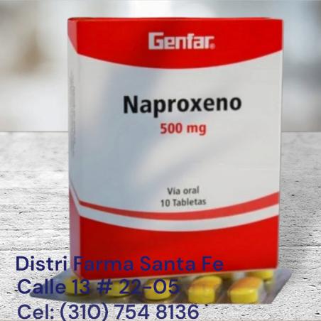 NAPROXENO GENFAR 500MG X 10 TABLETAS