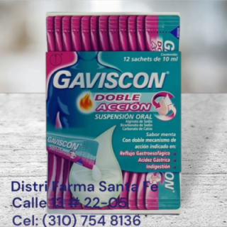 GAVISCON DOBLE ACCION X 12 SACHETS