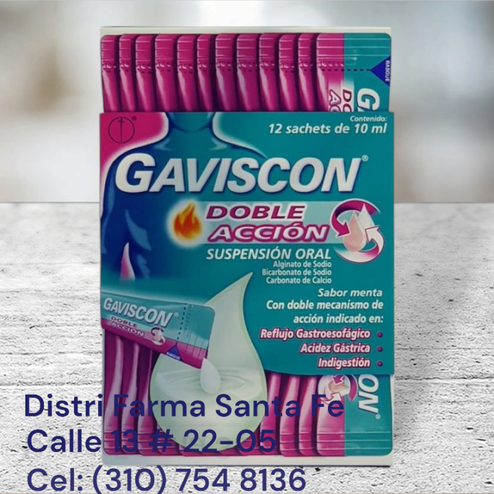 GAVISCON DOBLE ACCION X 12 SACHETS