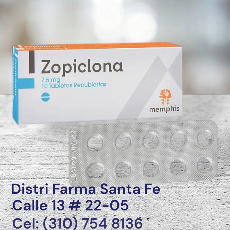 ZOPICLONA MEMPHIS 7.5MG X 10 TABLETAS