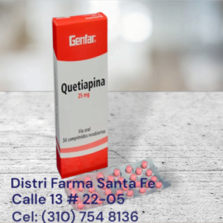 QUETIAPINA GENFAR 25MG X 30 TABLETAS