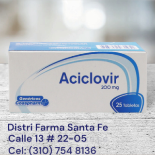 ACICLOVIR COASPHARMA 200MG X 25 TABLETAS