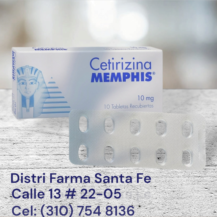 CETIRIZINA MEMPHIS 10MG X 10 TABLETAS