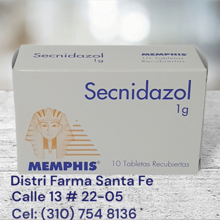 SECNIDAZOL MEMPHIS 1GR X 10 TABLETAS