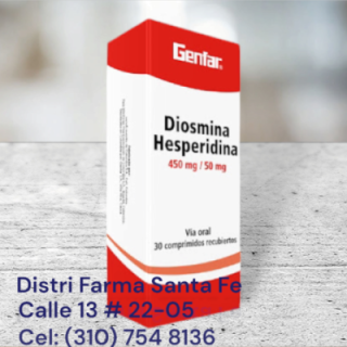 DIOSMINA HESPERIDINA GENFAR 450MG/50MG X 30 TAB