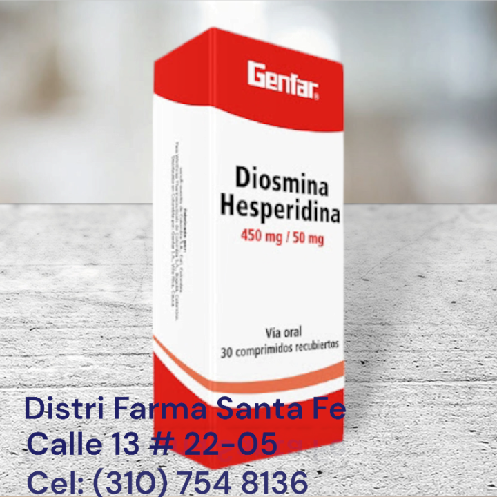 DIOSMINA HESPERIDINA GENFAR 450MG/50MG X 30 TAB