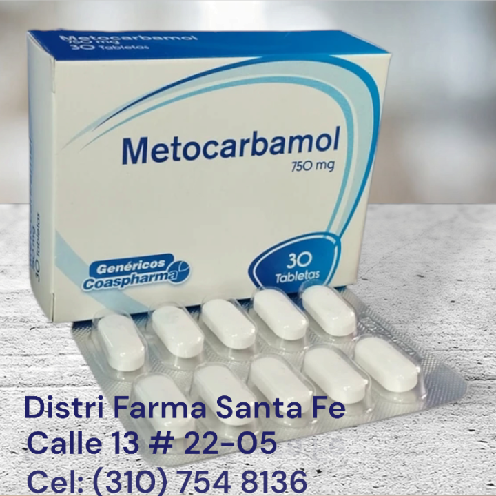 METOCARBAMOL COASPHARMA 750MG X 30 TABLETAS