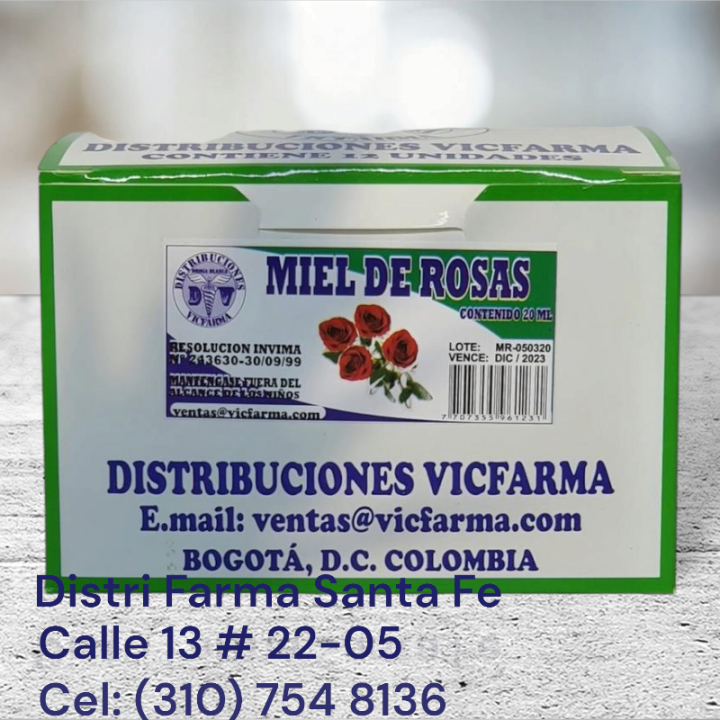 MIEL DE ROSAS X 12UNDS X 25ML (ONZA)