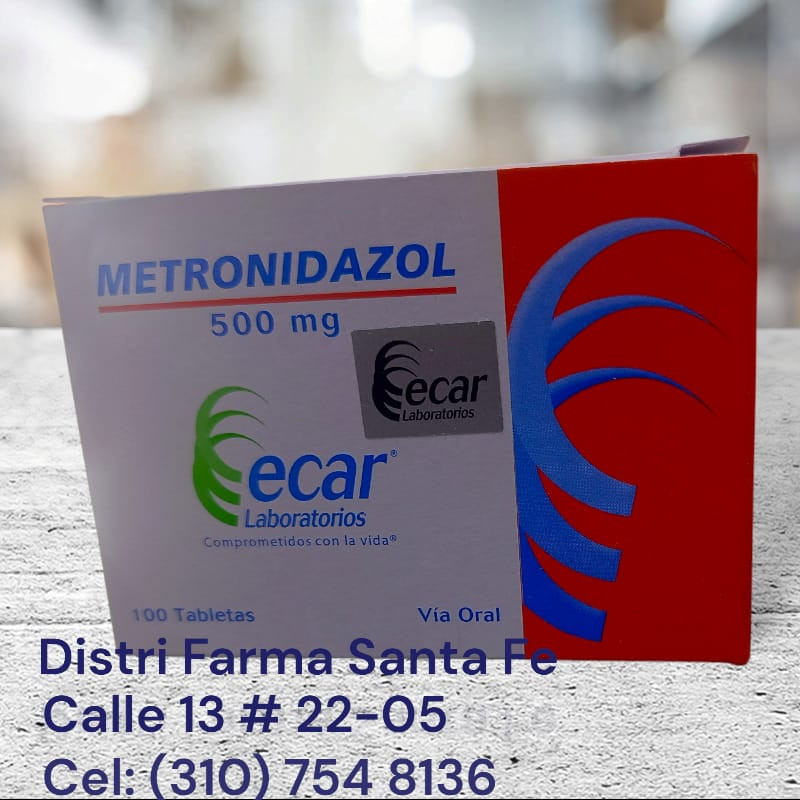 METRONIDAZOL ECAR 500MG X 100 TABLETAS