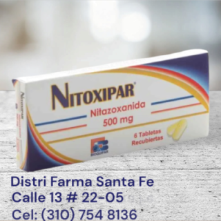 NITOXIPAR 500MG X 6 TABLETAS (NITAZOXANIDA) (BF)