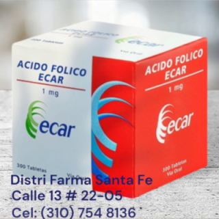 ACIDO FOLICO ECAR 1MG X 300 TABLETAS