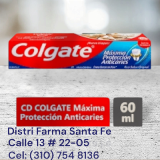 CREMA DENTAL COLGATE  MENTA X 60CC (IVA)