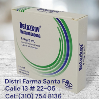 BETAZKOV 8MG/2ML CAJA X 5AMPOLLAS (BETAMETASONA)