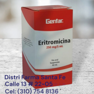 ERITROMICINA GENFAR 500MG X 50 TABLETAS
