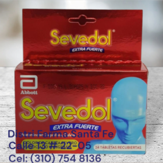 SEVEDOL EXTRAFUERTE X 24 TABLETAS (ROJO)