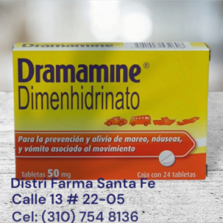 DRAMAMINE 50 MG X 24 TABLETAS