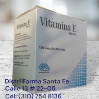 VITAMINA E COLMED  400 UI X 100 PERLAS (CAJA)