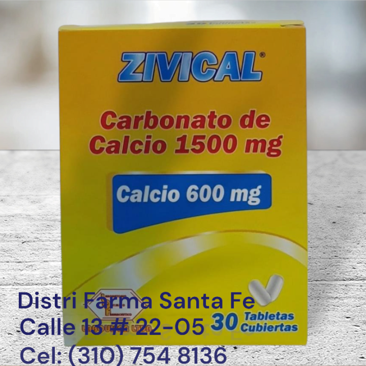 ZIVICAL X 30 TAB (CARBONATO DE CALCIO 1500MG) (BF)