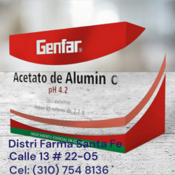ACETATO DE ALUMINIO GENFAR  X 25 SOBRES