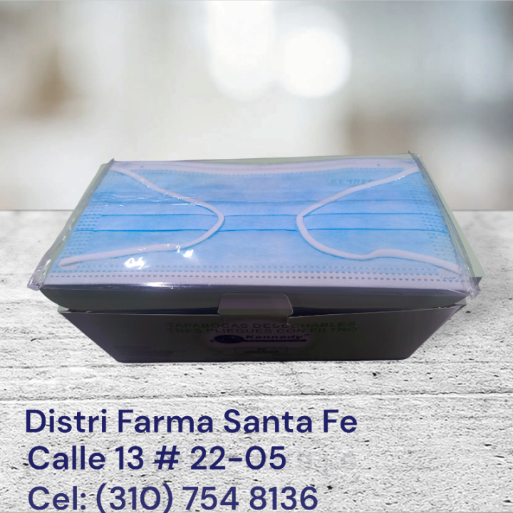 TAPABOCAS X 50 UNIDADES PAQUETE INDIVIDUAL (IVA)