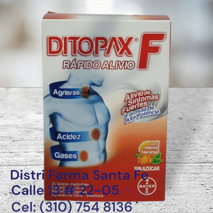 DITOPAX F X 25 TABLETAS (ROJO)