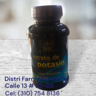 CITRATO DE POTASIO 600MG X 100 CAPSULAS (FRASCO)