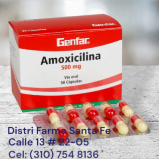AMOXICILINA GENFAR 500MG X 50 CAPSULAS