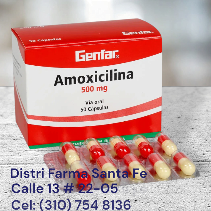 AMOXICILINA GENFAR 500MG X 50 CAPSULAS