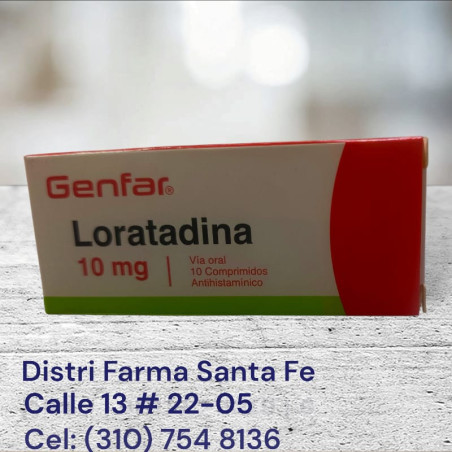 LORATADINA GENFAR 10MG X 10 TABLETAS