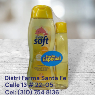 SHAMPOO BABY SOFT FRASCO X 400ML (IVA)