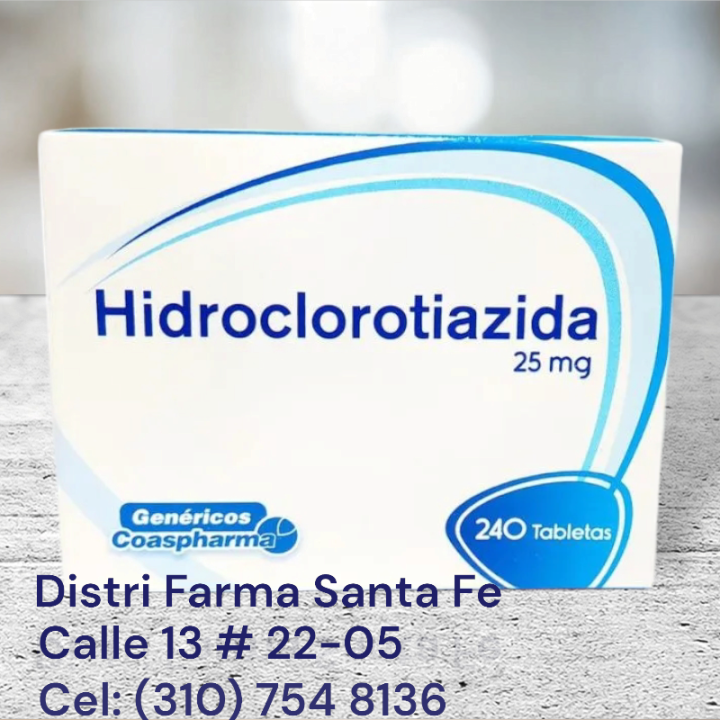 HIDROCLOROTIAZIDA COASPHARMA 25MG X 240 TABLETAS