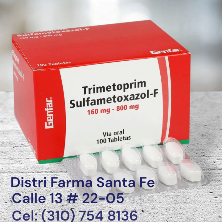 TRIMETOPRIM SULFA F GENFAR 160/800MG X 100 TABLETA