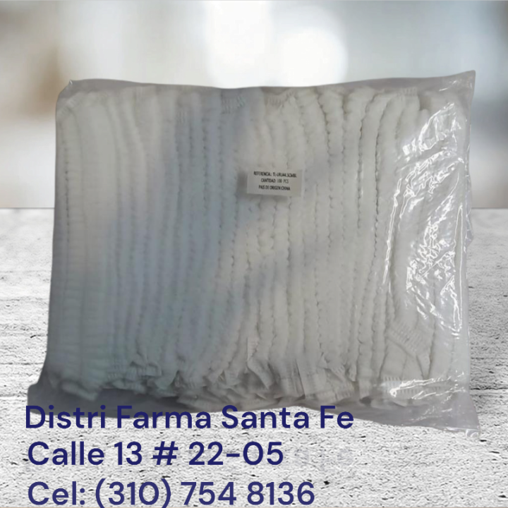 GORRO DESECHABLE TIPO ORUGA X 100 UNIDADES (IVA)