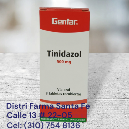 TINIDAZOL GENFAR 500MG X 8 TABLETAS