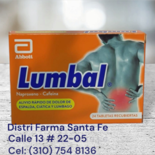 LUMBAL X 24 TABLETAS (NARANJA)
