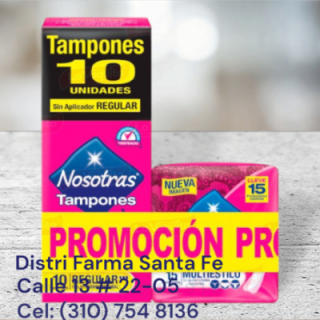 TAMPONES NOSOTRAS X 10 UNIDADES