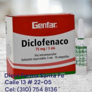 DICLOFENACO GENFAR 75MG X 10 AMPOLLAS