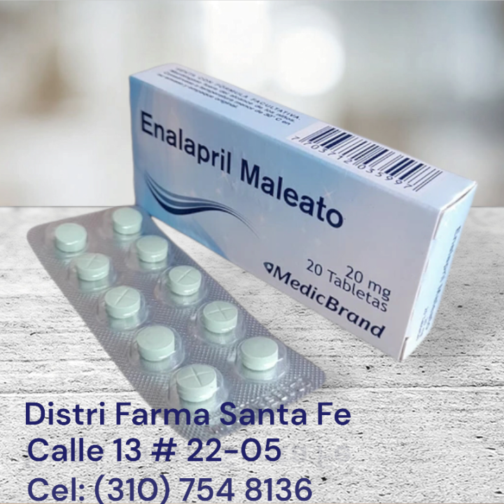 ENALAPRIL COASPHARMA 20MG X 20 TABLETAS