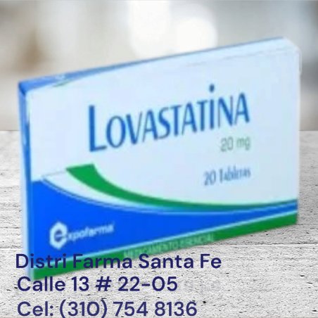 LOVASTATINA EXPOFARMA 20MG X 20 TABLETAS