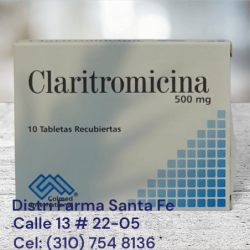 CLARITROMICINA AG 500MG X 10 CAPSULAS